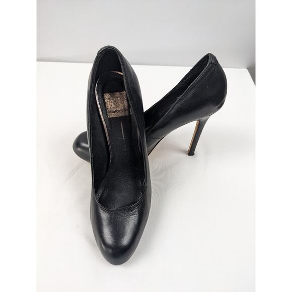 Dolce Vita Platform Heels Black Leather 8 FMP Hidden Platform Stiletto Sexy Goth - Picture 5 of 6